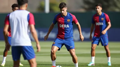 Rodri, el gran fichaje del FC Barcelona, ya se ejercitó con sus compañeros y podría debutar este jueves contra el...