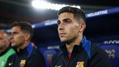 Barcelona's new forward Gabriel Jesus attended the match against Rayo Vallecano as a spectator after his medical, ahead...