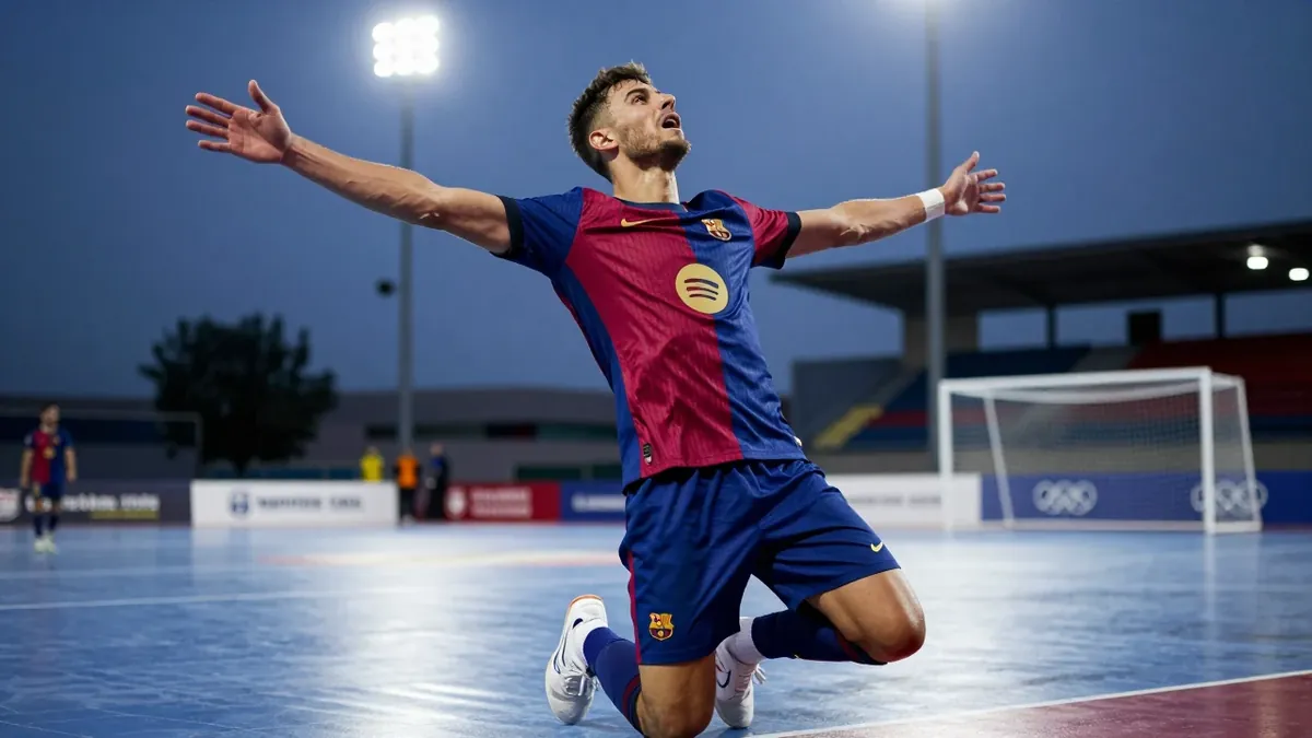 El conjunto azulgrana se clasificó como primero de grupo para la fase eliminatoria de la Champions de fútbol sala tras...