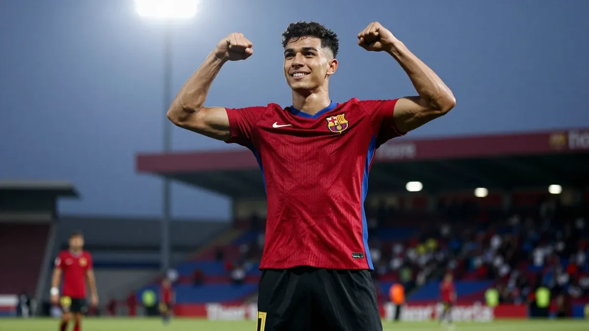 Raphinha scores Barcelona's opener with the 'Spider-Man' celebration